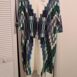 Multi Print Sheath dress  22/24 W